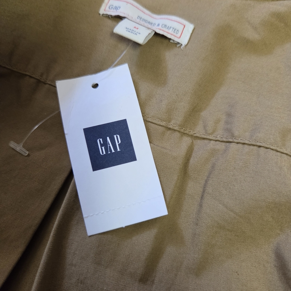 NWT Gap Long Shirt Dress/shacket Tan , Size Medium - Picture 8 of 13